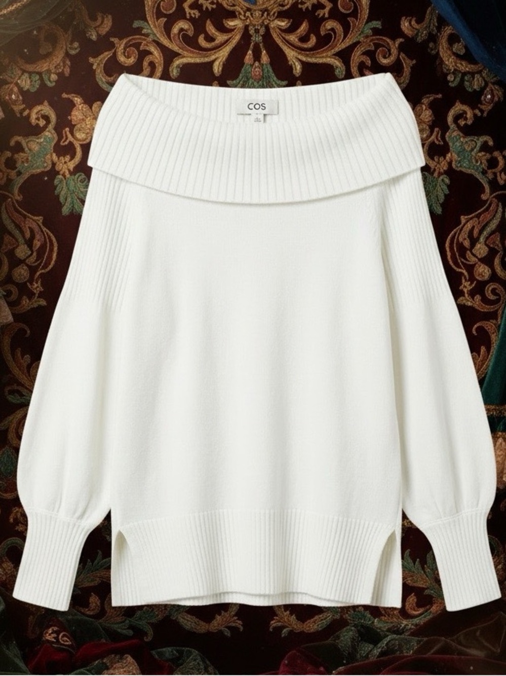 Free People Ivory Convertible Cowl-Neck Sweater S